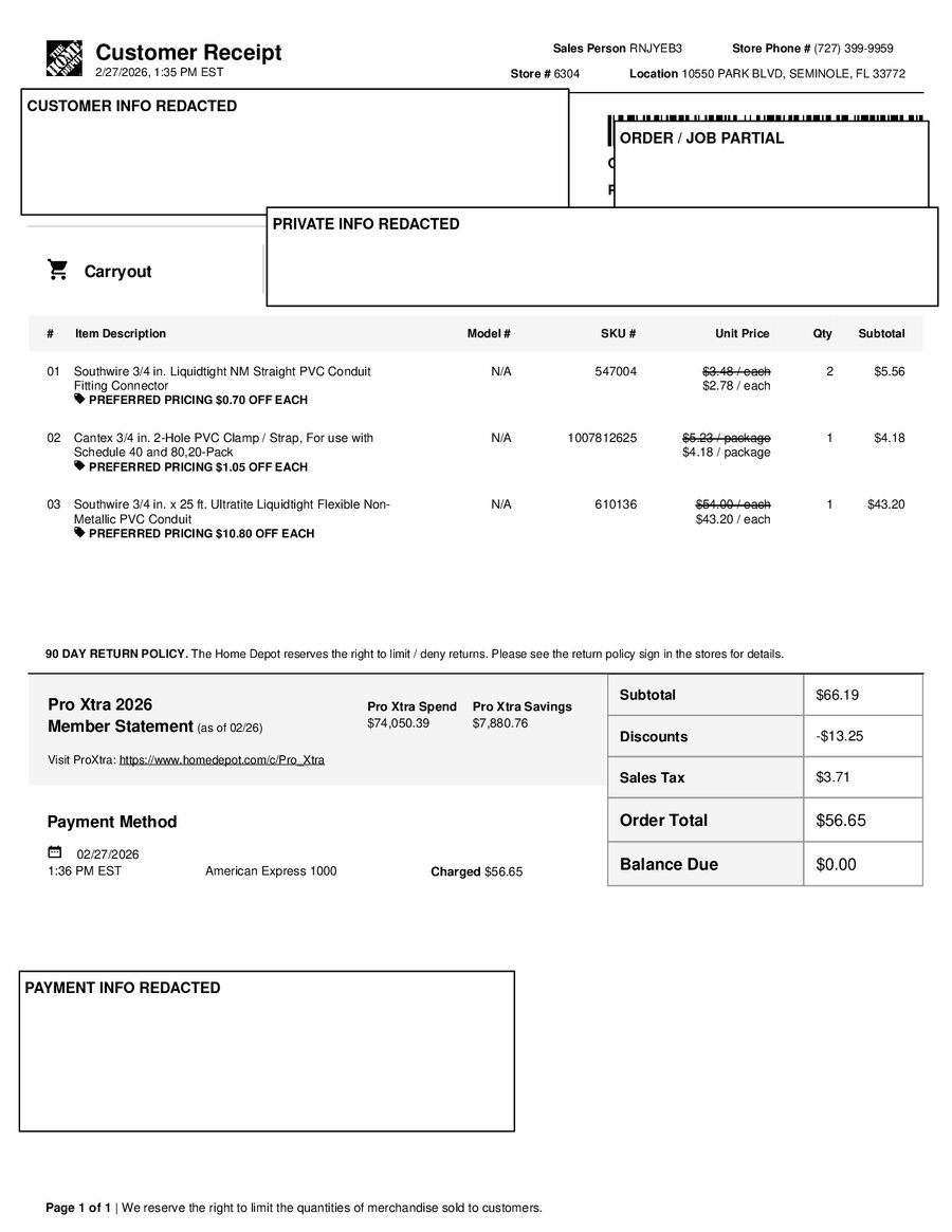 H6304 466277 Receipt