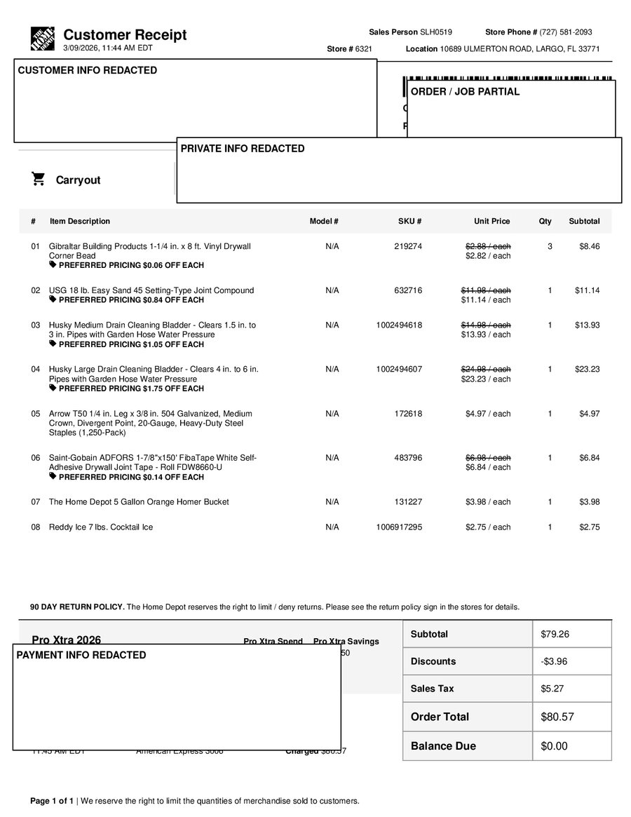 H6321 521290 Receipt