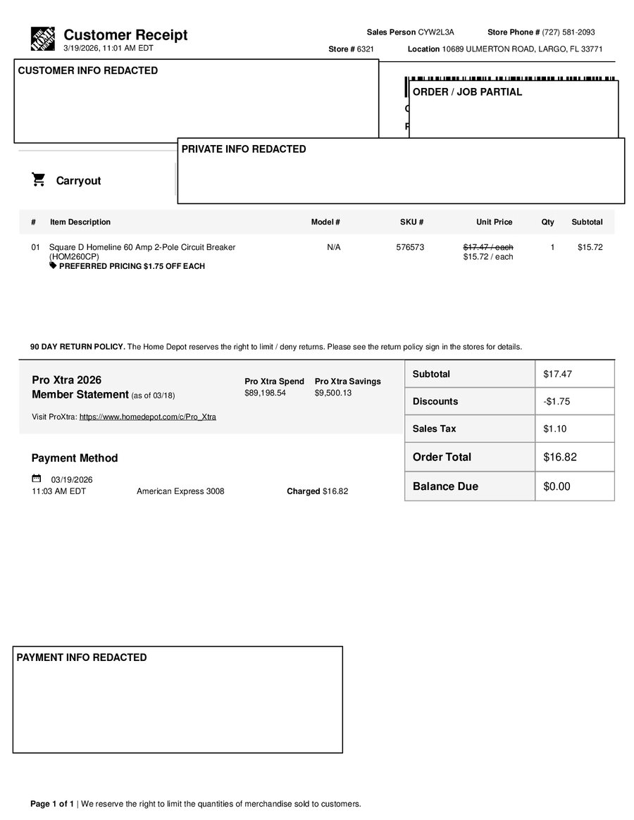 H6321 523258 Receipt