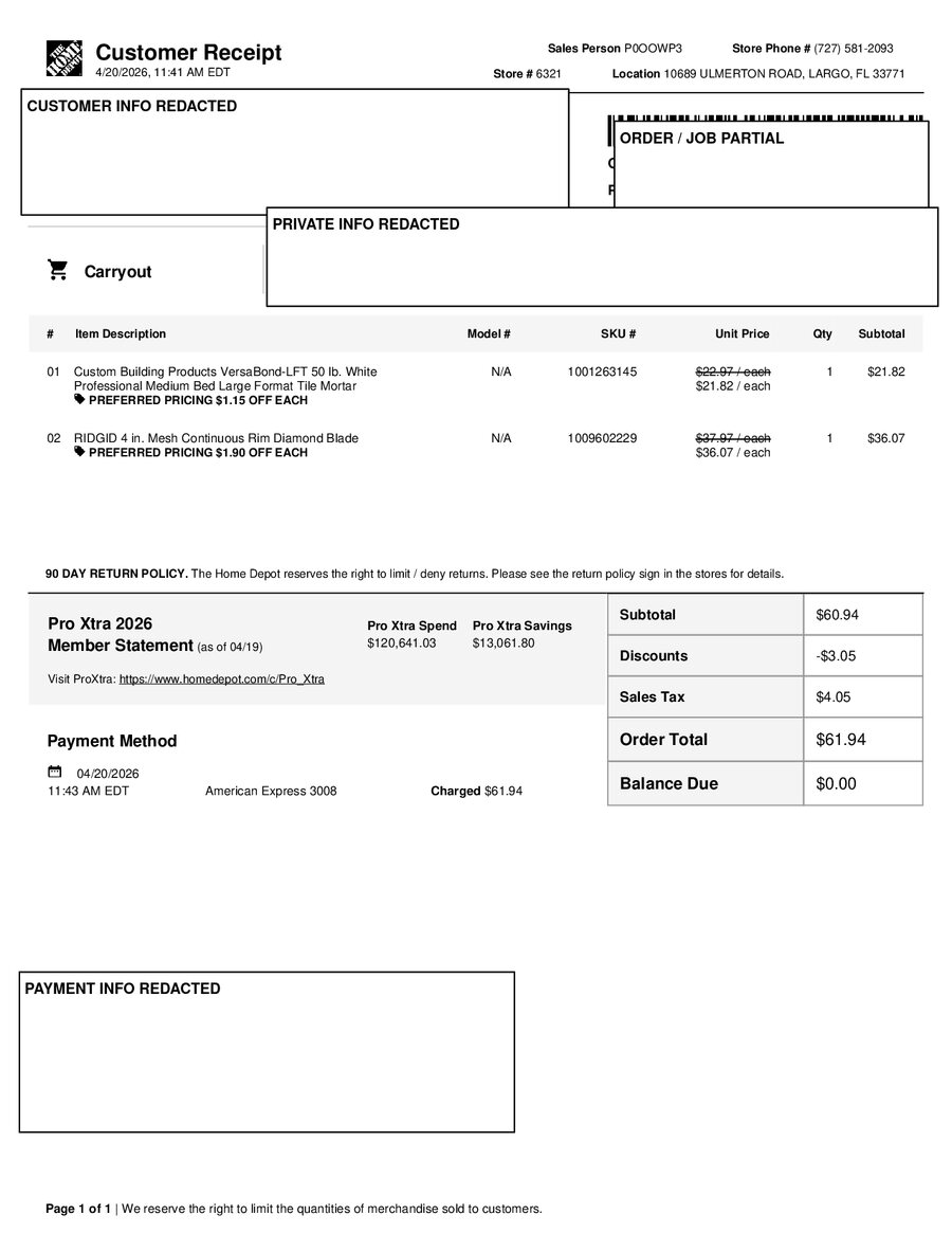 H6321 529089 Receipt