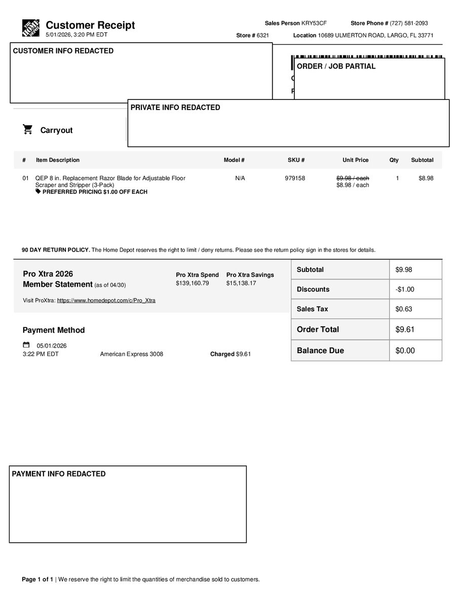 H6321 531449 Receipt
