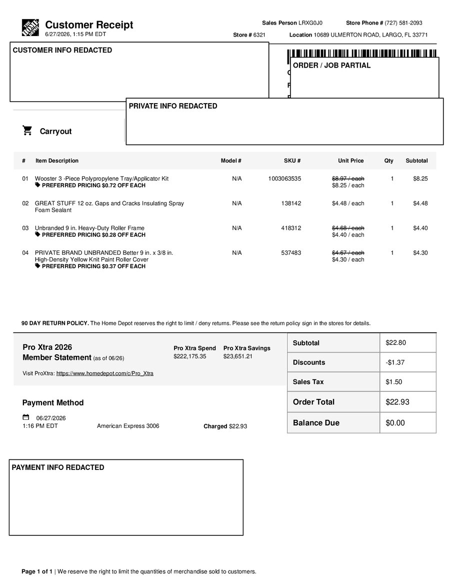 H6321 541632 Receipt
